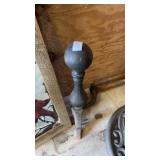 Antique cast iron fireplace andirons