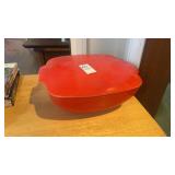 Pyrex Red Hostess Casserole dish