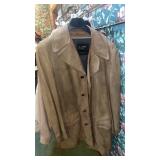 London Fog vintage tan suede leather jacket