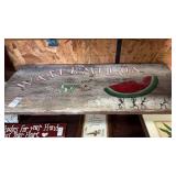 Antique wooden watermelon 5cent sign 29x12inch