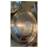 Silver plated oval serving dish