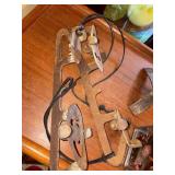Antique Clamp on Ice Skates and Candle lot
