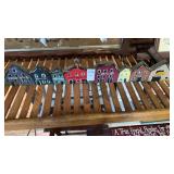 Rustic hand painted Wooden Saltbox decor