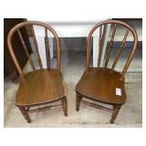 2 wooden Childs chairs