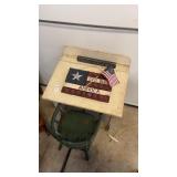White School Desk, Americana Decor