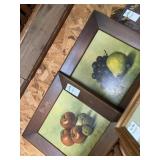 Fruit and veggie decor picture frame set of 2