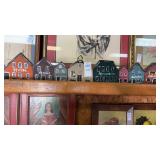 Set of hand painted primitive folk art pieces
