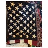Woven American Flag Blanket