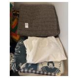 Assorted Linens - Curtains, Pillowcase, Blankets,
