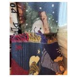 Christmas Woven Blankets - Angels and Snowman (2)