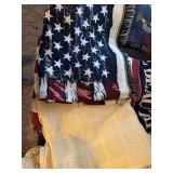 Woven Blankets - American Flag and White