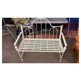 White Metal Bench 44in. Long