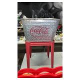 Galvanized Coca Cola Beverage Tub with Stand