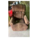 Brown textured fabric recliner