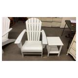 Polywood Adirondack Chair and End Table