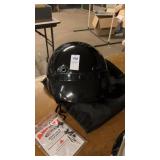Zox glassy black motorcycle helmet with bag