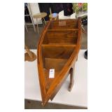 Handcrafted canoe coffee table