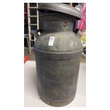Vintage industrial metal milk can
