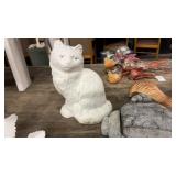 Cat, Squirrel, and Shell Yard Decor Figurines