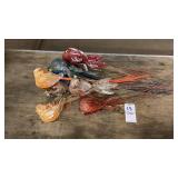 Vintage Glitter Bird Ornaments