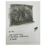 1 in Clay screws with 1/4 head.