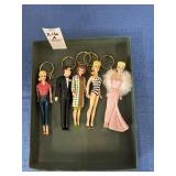 1990s Barbie and Ken collectible keychains by