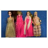 4 Topper Dawn dolls from the early 1970s 6.5 in