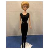 1960s Vintage Blonde Bubble Cut Barbie in Black