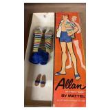 Vintage Allan, Kenï¿½s buddy, box & clothes- no