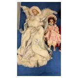3 Vintage porcelain collectible dolls
