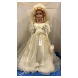 Vintage Porcelain Collectible Doll 20 in