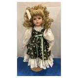 Vintage Porcelain Collectible Doll 18 in