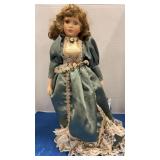 Vintage Porcelain Collectible Doll 18 in