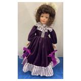 Vintage Porcelain Collectible Doll 18 in