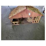 Wooden manger & figures