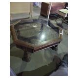 Octagon coffee table glass table