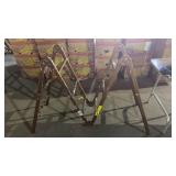 Brown Foldable Extension Ladder Metal