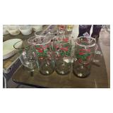 Lot of Christmas Glasses