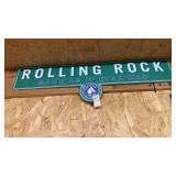 Rolling Rock Premium Beer tin sign