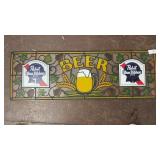 Cintage 1983 Pabst Blue Ribbon beer sign Faux