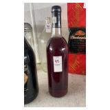 Homemade dark red wine bottle