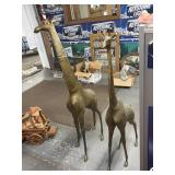 53 in and 48 in tall brass giraffe set *no other