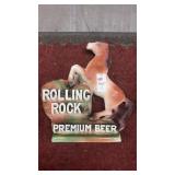 Rolling rock Premium beer chalkware rearing h