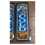 Vintage Blatz "Cold" lighted beer sign 30x8 in.