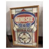 Genesee Sign/Clock 19 in by 13 in