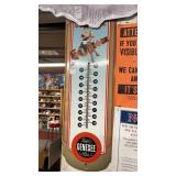 Genesee Lager Metal Thermometer Sign 27x8.5in.
