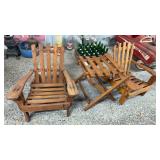 Vintage Childrenï¿½s Folding Wooden Chairs & Table