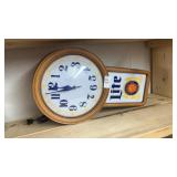 Vintage Miller Lite lighted beer clock sign