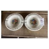 Vintage promotional ceramic ashtrays