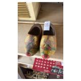 Vintage hand-painted Dutch wooden clogs